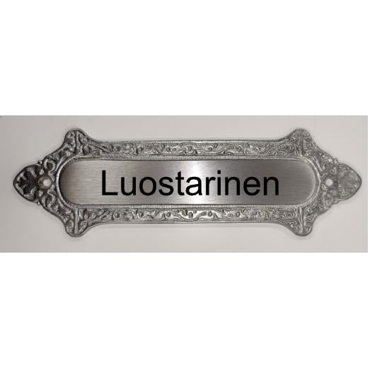 Messinkinen ovikyltti, eri värivaihtoehtoja